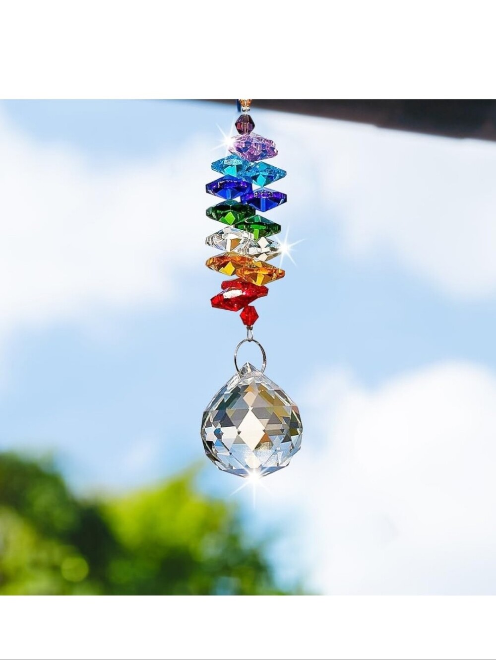 New Crystal Prism Rainbow Sun Catcher -#1659-266